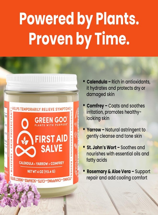 Green Goo First Aid Salve, All-Natural Cream for Healing Cuts, Scrapes, Blisters, Chafing, Sunburns & More, 4 Oz - Image 4